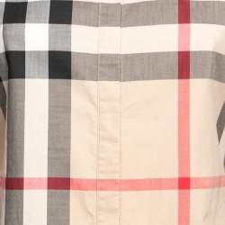 مملوكة مسبقًا Burberry Beige Nova Check Cotton Button Front Shirt S