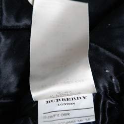 مملوكة مسبقًا Burberry Black Gabardine Double Breasted Belted Trench Coat S