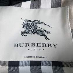 مملوكة مسبقًا Burberry Black Gabardine Double Breasted Belted Trench Coat S