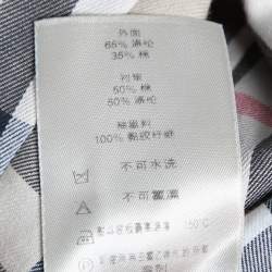 مملوكة مسبقًا Burberry Black Gabardine Double Breasted Belted Trench Coat S