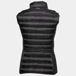 Pre Owned Burberry Brit Black Synthetic Sleeveless Padded Jacket S