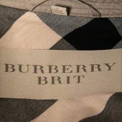 Pre Owned Burberry Brit Beige Cotton Belted Trench Coat S