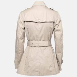 Pre Owned Burberry Brit Beige Cotton Belted Trench Coat S
