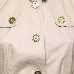 Pre Owned Burberry Brit Beige Cotton Belted Trench Coat S