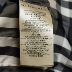 Pre Owned جاكيت بربري جلد ميتالك ذهبي بسحاب أمامي مقاس وسط ( ميديوم )