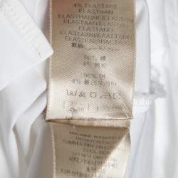 Pre Owned Burberry White Cotton Button Front Shirt S