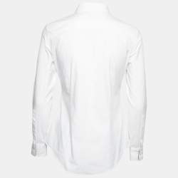 Pre Owned Burberry White Cotton Button Front Shirt S