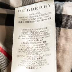 Pre Owned Burberry Beige Cotton Double Breasted Belted Trench Coat M