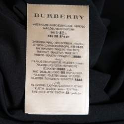 Burberry  Black Crepe Buckle Detail Dress M