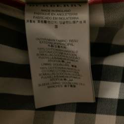 Pre Owned Burberry Black Cotton Double Breasted Belted Trench Coat M