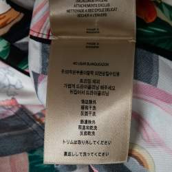 Pre Owned Burberry Multicolor Graffiti Archive Scarf Print Silk Belted Shirt Dress XS