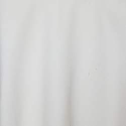 Pre Owned Burberry White Crepe Short Sleeve Top M