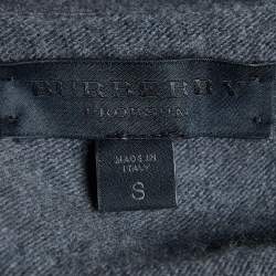Burberry Prorsum Grey Wool & Cashmere Embellished Neck Sweater S