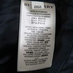 Pre Owned Burberry Black Synthetic Zip-Front Quilted Jacket M