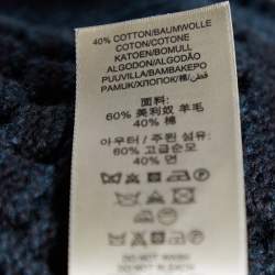 Burberry Brit Prussian Blue Wool & Cotton Cable Knit Sweater S