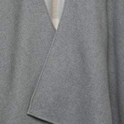 مملوكة مسبقًا Burberry Grey Check Wool Reversible Cape One Size