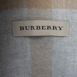 مملوكة مسبقًا Burberry Grey Check Wool Reversible Cape One Size