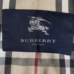 Pre Owned Burberry Vintage Beige Button Front Long Coat M