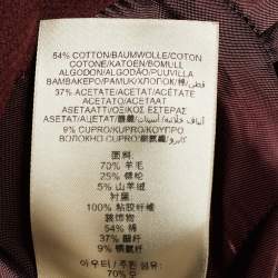 مملوكة مسبقًا Burberry Brit Burgundy Wool Double Breasted Peplum Coat S