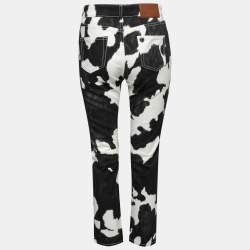 Burberry Monochrome Cow Print Denim Slim Fit Jeans S Waist 25" 