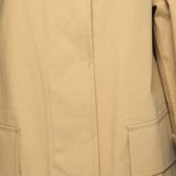Pre Owned Burberry London Beige Cotton Button Front Oversized Trench Coat S