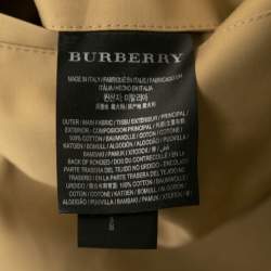 Pre Owned Burberry London Beige Cotton Button Front Oversized Trench Coat S
