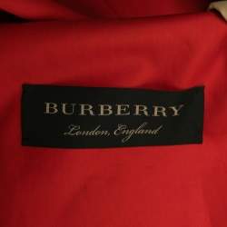 Pre Owned Burberry London Beige Cotton Button Front Oversized Trench Coat S