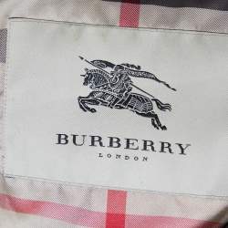 Pre Owned Burberry Purple Synthetic Quilted Puffer Jacket M