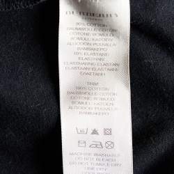 Burberry Black Cotton Contrast Elbow Detail Long Sleeve T-Shirt S