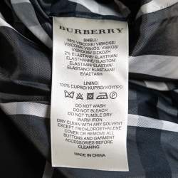 Pre Owned Burberry Black Synthetic Pleated Trench Coat M