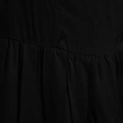 Pre Owned Burberry Black Synthetic Pleated Trench Coat M