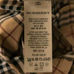 Burberry Beige Check Cotton Belted Shirt Dress S