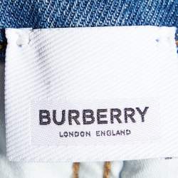 Pre Owned Burberry Navy Blue Denim Skinny Jeans S Waist 28"