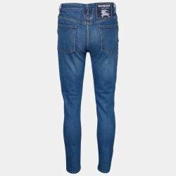 Pre Owned Burberry Navy Blue Denim Skinny Jeans S Waist 28"