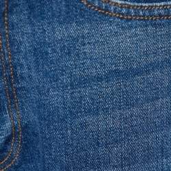 Pre Owned Burberry Navy Blue Denim Skinny Jeans S Waist 28"