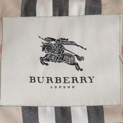 Pre Owned Burberry Beige Gabardine Belted Trench Coat S