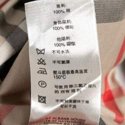 Pre Owned Burberry Beige Gabardine Belted Trench Coat S