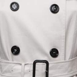 Pre Owned Burberry Beige Gabardine Belted Trench Coat S