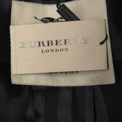 Pre Owned Burberry Black Cotton Belted Trench Coat S