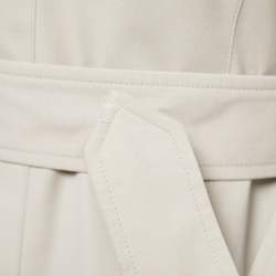 Pre Owned Burberry Stone Beige Gabardine Short Trench Coat S