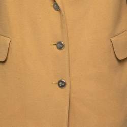 Pre Owned Burberry Vintage Beige Wool & Cashmere Single-Breasted Blazer M