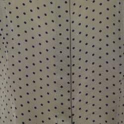 Burberry Khaki Green Polka Dot Silk Button Front Shirt L