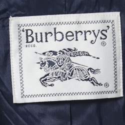 Pre Owned Burberry Vintage Navy Blue Wool & Cashmere Blazer M