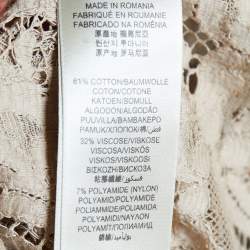 Pre Owned Burberry Beige Lace Button Front Shirt S