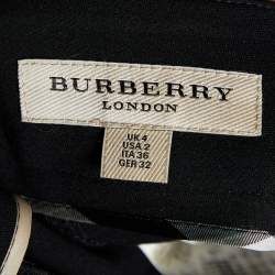 Burberry Black Knit Zip Detail Leggings XS