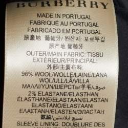 Pre Owned Burberry Black Wool Pencil Skirt S