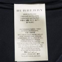 Burberry Navy Blue Wool & Silk Pleated Mini Skirt XS