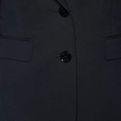 Burberry Black Wool Button Front Blazer S