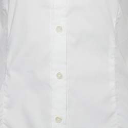 مملوكة مسبقًا Burberry White Cotton Button Front Shirt S