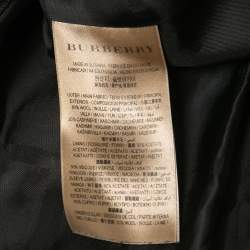 Pre Owned Burberry Black Wool Single-Breasted Coat M